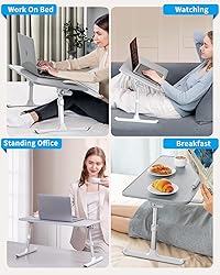 SAIJI Leather Lap Desk Laptop Bed Tray
