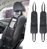 URAQT Car Seat Side Organizer 2 Pcs with 3 Pockets Mesh Front Seat Storage Bag