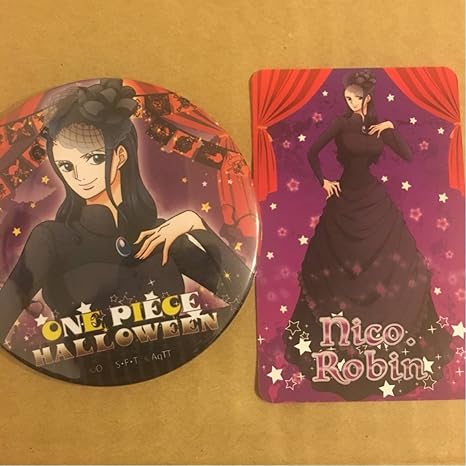 Amazon 東京ワンピースタワー 麦わらストア ハロウィン 缶バッジ コレクション トレーディングカード ロビン 17 チケットホルダー アニメ 萌えグッズ 通販