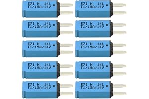 iztor Automatic Reset ATM Mini Circuit Breaker Car Protector Blade Fuses Assortment Kit 10pcs DC 14V E71 T1 15 Amp