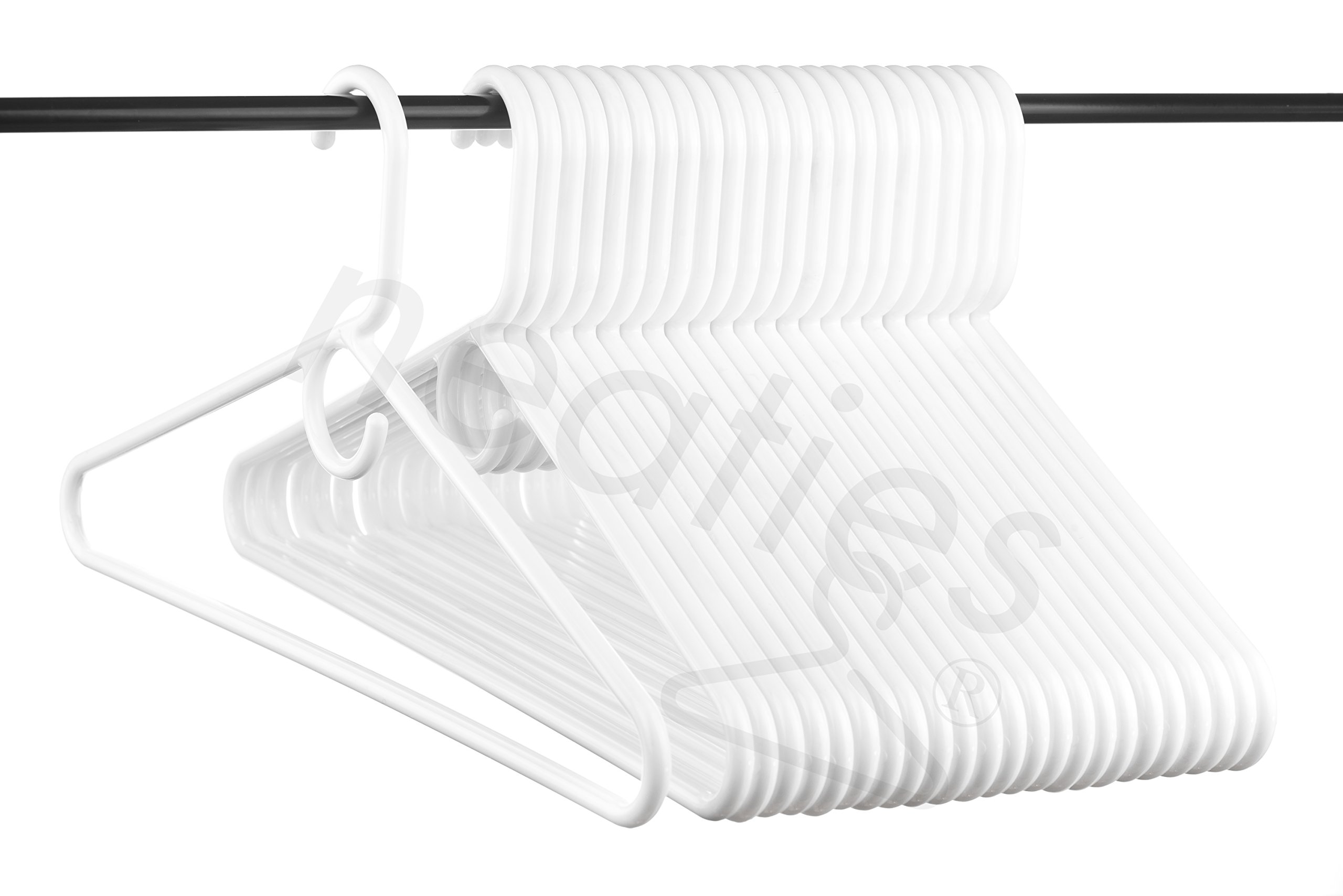 Neaties Heavy Duty White Plastic Hangers, American Made Heavy Duty Long