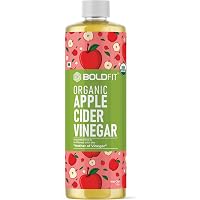 Boldfit Raw Organic Apple Cider Vinegar with Mother Vinegar - USDA Certified Straight from Himalaya ACV Apple Cider…