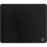KOVEHN Metallic Coated Hard Surface Mouse Pad (L) - High Performance - Strong and Durable - Smooth Glide Surface Friction, Non-Slip Thin Mousepad for Office and Gaming (Metallic Black)