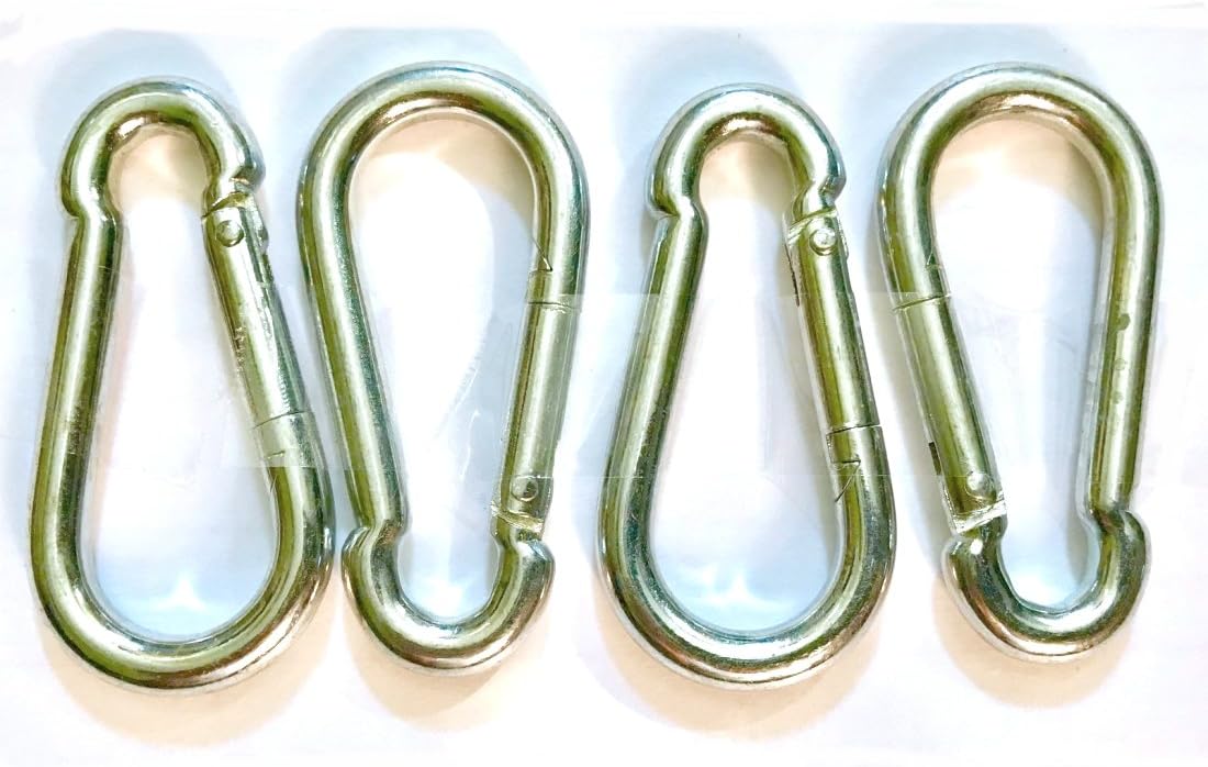 3 1/4 x 11/2 Heavy Duty Multipurpose Carabiners. Pack of 4 8 MM