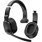 Philips Trucker Bluetooth Headset, Wireless Headset with Noise-Canceling Microphone, 2-in-One Convertible Mono & Stereo Design Headphones, All Day Extended Playtime for Work, Home, Hands-Free Driving