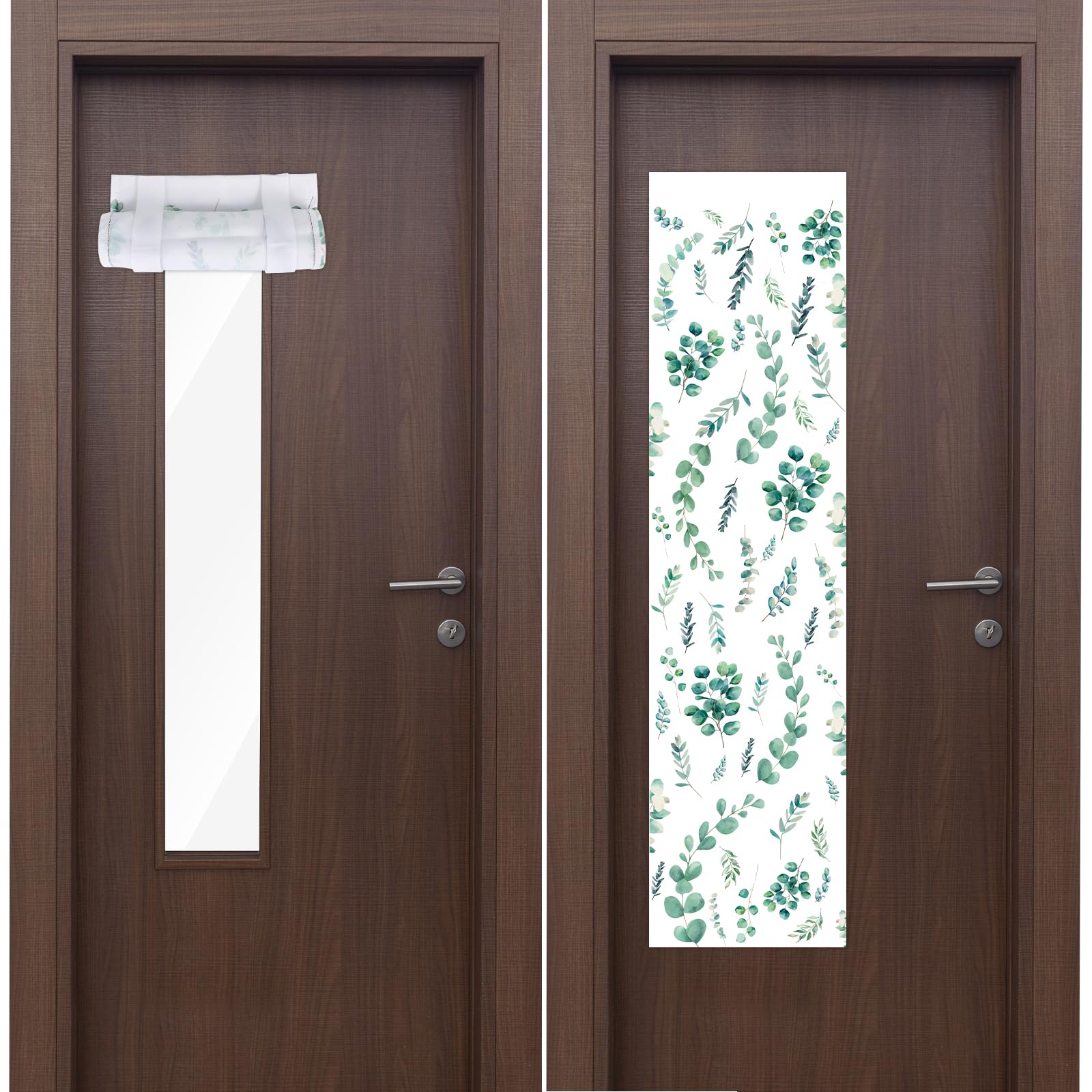 Photo 1 of 2 Pcs Classroom Curtains for Door Window Decor, Classroom Blackout Door Window Cover Lockdown for Office Kindergarten Primary School Teachers 10 x 39.4 Inches(Eucalyptus)