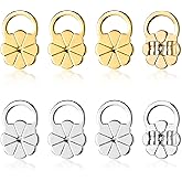 XLIUAX 4 Pairs Earring Lifters, Earring Backs for Droopy Ears Adjustable Heavy Earrings Lifters Backs for Studs Secure Earrings Backers for Earlobe