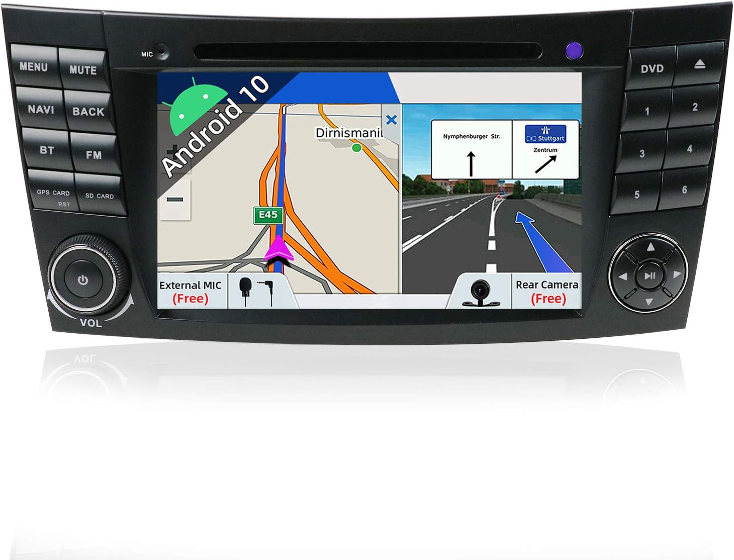 JOYX Android 13 Double Din Car Stereo Head unit Fit for Mercedes-Benz E-Class W211, Black