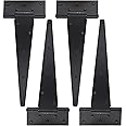 Rural365 Triangle Door Hinge 4Pk - Heavy Duty 12 Inch T-Strap Farmhouse Style Door Hinges Matte Black Barn Door Hinges