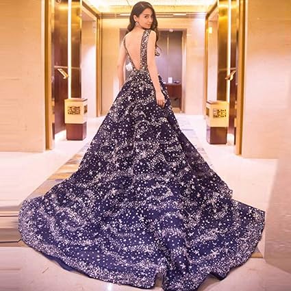 starry wedding dress