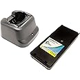 Replacement for Icom IC-A24 Battery and Charger - Compatible with Icom BP-210 Two-Way Radio Batteries and Chargers (1600mAh, 7.2V, NI-MH)