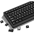 Womier Double Shot PBT Keycaps Set 138 Keys, Cherry Profile Custom Keycaps 60 65 75 100 Percent for 61/64/68/84/87/100/104/108 Retro Gaming Mechanical Keyboard, Black