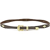 Keilin Leather Hat Bands for Women and Men Adjustable Scalloped Western Hat Bands for Cowboy Hats Fedora Hats Straw Hats