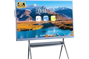 OMNINEXHUB 55'' Smart Board, 8+256 GB Interactive Whiteboard, 4K Electronic Digital Whiteboard with Dual System, Android iOS 12.0, Touchscreen Smart Board for Classroom, Office and Home (Wall Mount Included)