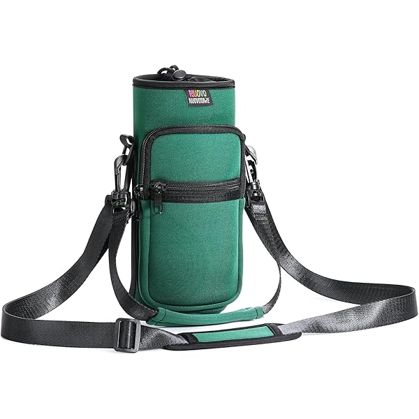 Nuovoware Water Bottle Carrier Bag, Adjustable Strap, 2 Pockets
