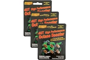 Dyno-tab 4GT Motorcycle Octane Booster. Six 1/4-gram Tablet Card, 3-Pack. Adds up to 17 Points. Lab Tested, Fast Dissolving, Each Tablet Treats up to 4 gal/16 liters. 45431-3pk