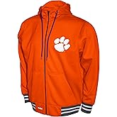 Franchise Club Mens College Teams Lightweight Embroidered Logos Full Zip Hooded Jacket