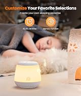 Dreamegg White Noise Machine Portable 24 Sounds 8 Night Lights Baby Sleep view 7