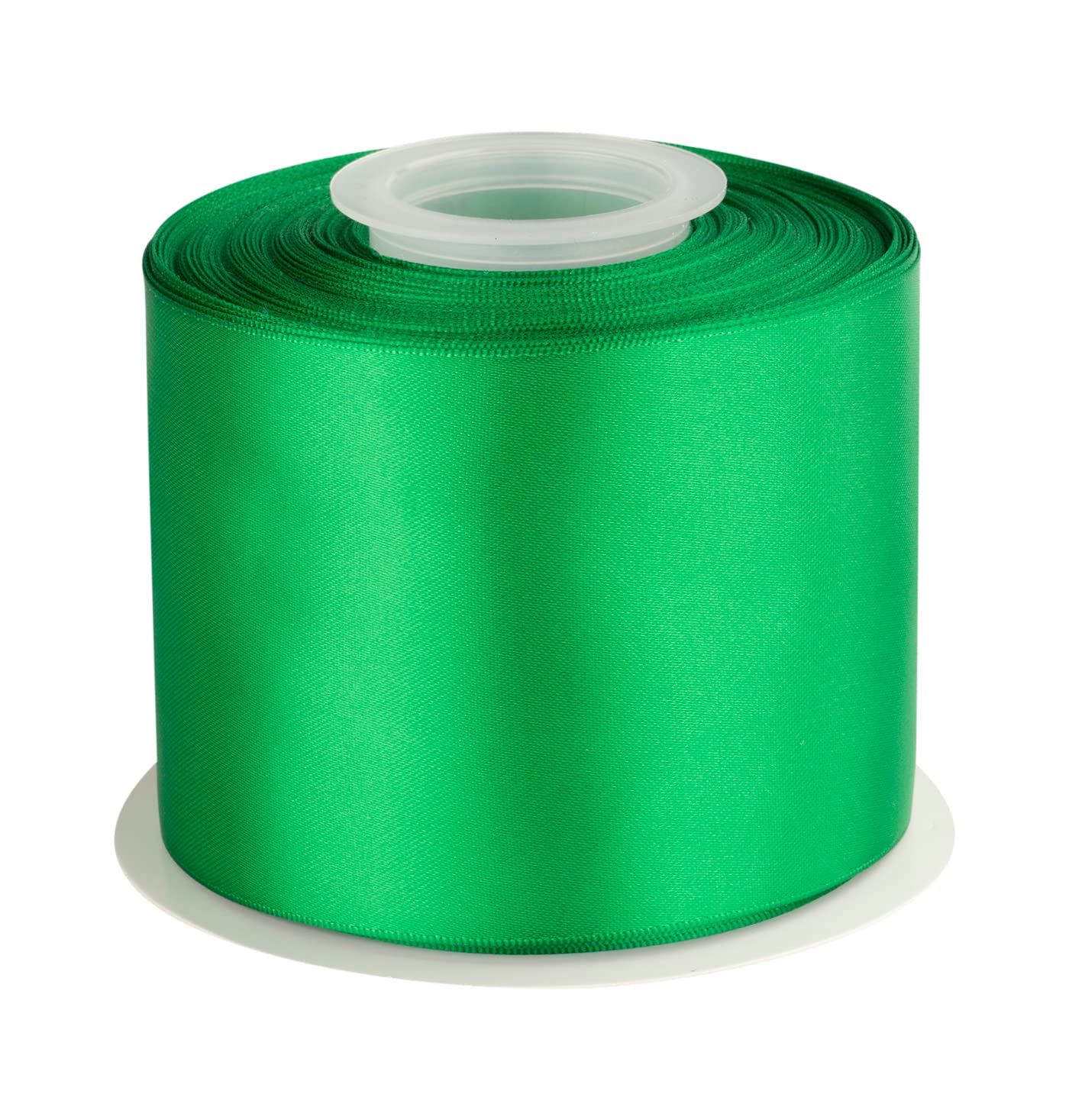 Double Faced Satin Ribbon, 75mm X 22M, Solid Polyester Craft Ribbon, Perfect for Gift Wrapping, Crafts, Wedding Party Ceremony Decoration, Floral Arrangement, Sewing (Emerald) — image 1
