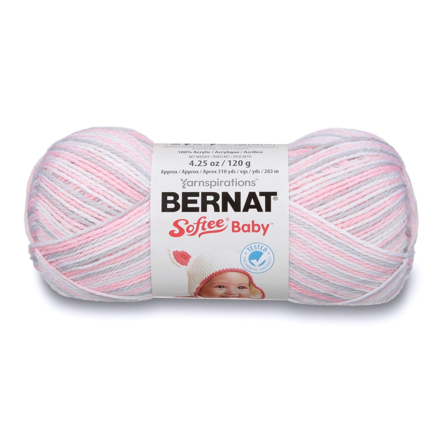 Bernat Softee Baby Yarn, Ombre, 4.25 oz, Gauge 3 Light, Pink Flannel eBay