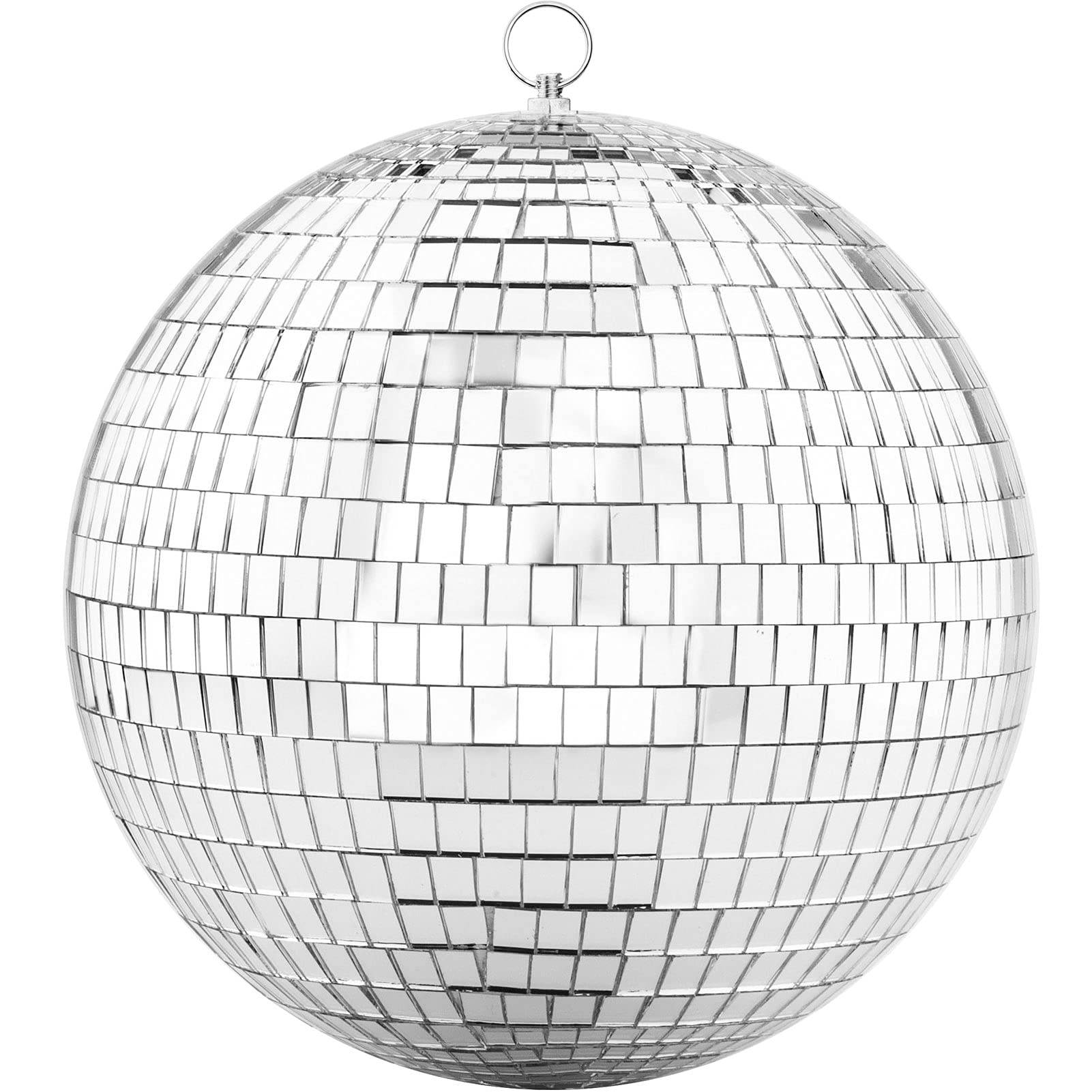 Updated 200mm Mirror Disco Ball with Hanging Ring, Silver Glitter Ball Great for Party or Dj Dance Light Effect Christmas Photo props