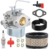 640152 Carburetor for Tecumseh HM80 HM90 HM100 8HP-10HP Engine | Replace 640152A 640023 640051 640140 640152 Coleman Powermate 5000 Generator Parts 33268 Air Filter Spark plug Tune Up Kit
