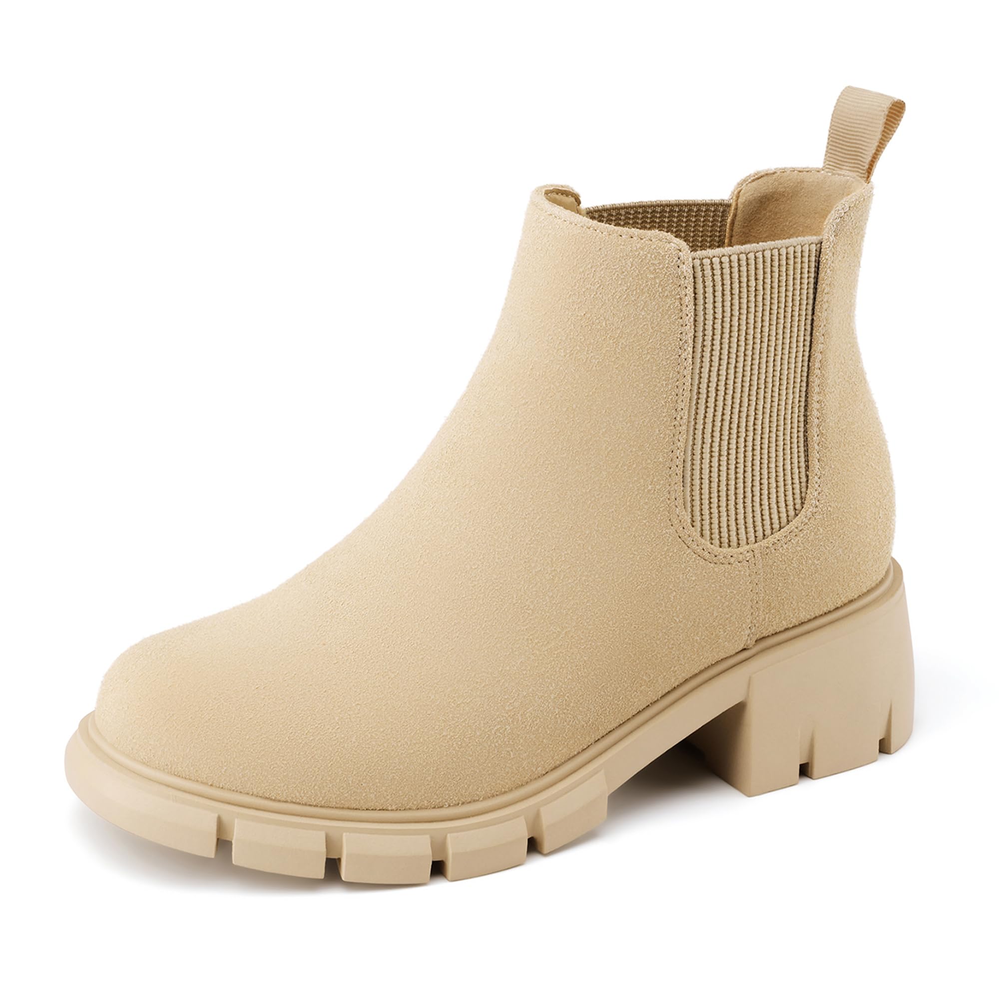 Photo 1 of *Minor Damage*
Athlefit Girls Ankle Boots Kids Comfortable Slip on Lug Sole Chelsea Booties for Toddler Little Kid Big Kid Apricot Size 10