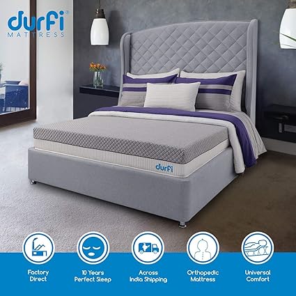 Durfi Cotton Candy Memory Foam Mattress 75x36x6 Inch Multicolour