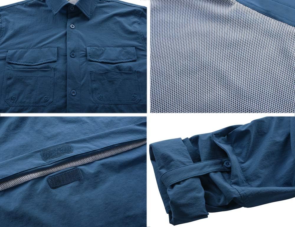 Nonwe Women's Camping Shirts Roll-Up Long Sleeve Quick Dry: Clothing