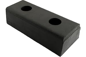 Vestil DBE-10-1 Hardened Molded Rubber Bumper 10 In. Length Black