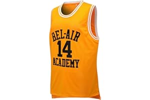 Livrania 14 The Fresh Prince of Mens Bel Air Academy Basketball Jersey 90s Hip Hop Clothing Mesh Stitched Sports for Party