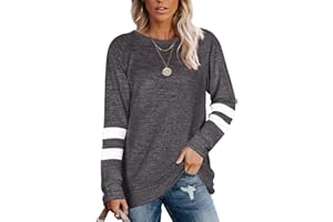 Famulily Women's Long Sleeve Baseball Shirt Crewneck Sweatshirt Fall Fashion Pullover Casual Tunic Tops