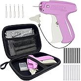 Liumai Mini Stitch Gun for Clothes - Quick Clothing Fixer - Handheld Fine Stitch Gun - Micro Tagging Gun Kit Includes 1000 Black Fasteners & 1000 White Fasteners, 6 Needle and Hard Case