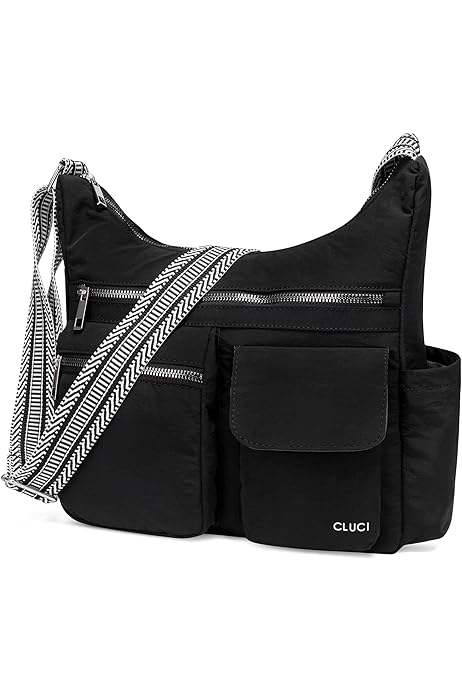 MHCNLL Anti Theft Crossbody Purse,RFID Women Nylon Waterproof 