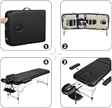 Yaheetech Foldable Massage Bed Portable Lash Table Aluminum 60 cm Width view 5