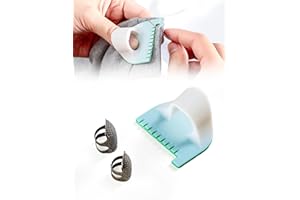 ISTOYO Sewing Template Kit, Sewing Thimble Finger Protector, Adjustable Finger Metal Shield Protector Pin Needles Sewing Quilting Craft Accessories DIY Sewing Tools (2 pcs)