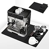 Silicone Coffee Mat Compatible with Ninja Luxe Espresso Coffee Machine ES601/ES701 &amp; Most Home Espresso Machines - 23"x15" Anti-Slip Heat-Resistant - Maker Bar | Tamping Mat (2-in-1)