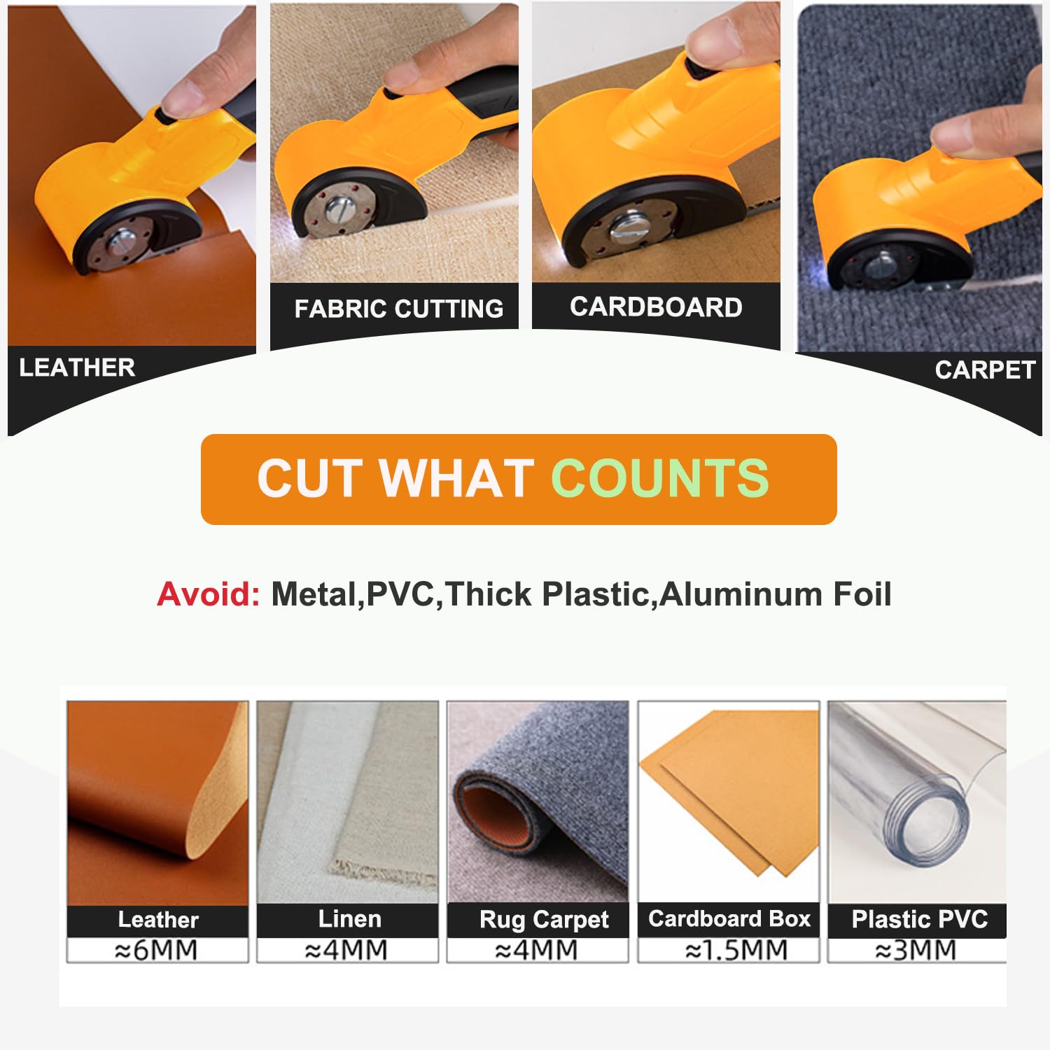 High Speed Cardboard Cutter, Electric Box Cutter For Cardboard Fabric Carpet, Automatic Cordless Electric Scissors With Safety Lock - Rechargeable Battery, Heavy Duty Power, Rotary Cutting