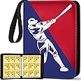 XIMUHO Baseball Card Binder, 9 Pocket Sports Card Binder with 50 Sleeves,900 Pockets Trading Card Album Holder, 3 Ring Baseba