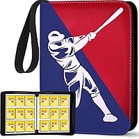 XIMUHO Baseball Card Binder, 9 Pocket Sports Card Binder with 50 Sleeves,900 Pockets Trading Card Album Holder, 3 Ring Baseba