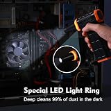 WHATOOK Electric Air Duster 150000RPM 3-Speed Mini PC Cleaner Battery USB view 6