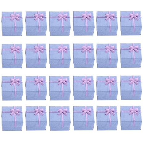 Aufbewahrungsboxen Geschenkboxen mit Schleife für Ohrringe, Armbänder