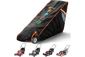 GREENER Lawn Mower Cover- Heavy Duty 600D Polyester Oxford Waterproof, Waterproof Lawn Mower Covers for Outdoor, Universal wi