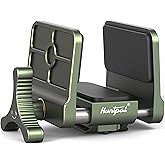 HUNTPAL Rifle Tripod Gun Clamp Saddle Shooting Rest Mount for Hunting Shooting Stick, Quick Release Accuracy Arca Swiss Ball Head & Adapter for Hand-Free Precision Shooting