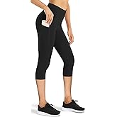 Fengbay High Waist Yoga Pants, Pocket Yoga Pants Tummy Control Workout Running 4 Way Stretch Yoga Leggings