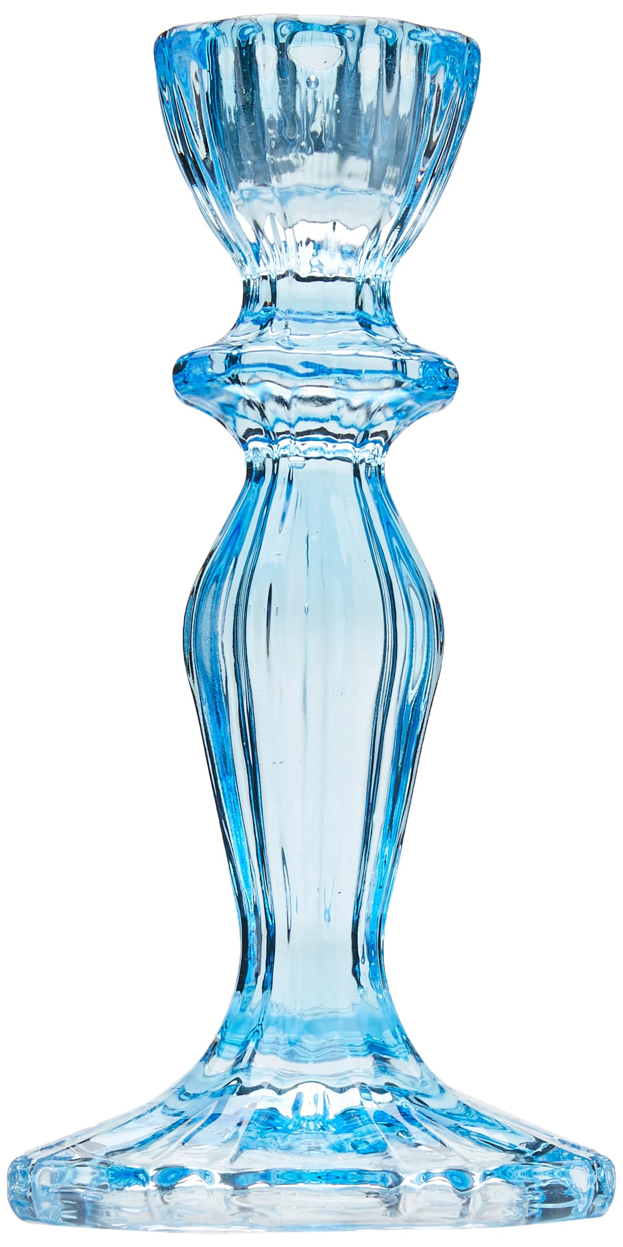 Sky Blue Candlestick Holder | Decorative Taper Candle Stand, Elegant Dinner Party Decorations, Easter Home Décor, Summer Birthday, Garden, Wedding, One Size, | Made By Talking Tables