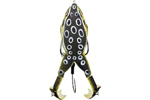 LUNKERHUNT - Frog Bait for Bass Fishing | Soft Hollow Body Weedless Frog for Bass Fishing and Trout | Weedless Realistic Bait Frog Lure, Freshwater with Sharp Hooks Lures and Double Propellers Feet