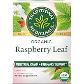 Traditional Medicinals Tea, Organic Raspberry Leaf, Eases Menstrual Cramps, Supports a Healthy Pregnancy, 16 Tea Bags