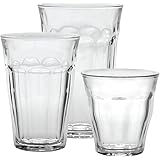 Duralex CC1/18 Made In France Picardie 18-Piece Clear Drinking Glasses & Tumbler Set: Set includes: (6) 8-3/4 oz, (6) 12 -5/8