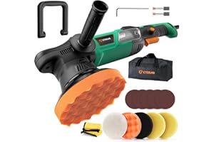 ETOOLAB Professional【Soft Start】 Buffer Polisher, 21MM Random | 6 Variable Speeds(4800RPM MAX) Orbital Buffer Polisher,6-inch Dual Action/DA Polisher for Car Detailing, for Car,Boat Sanding and Waxing